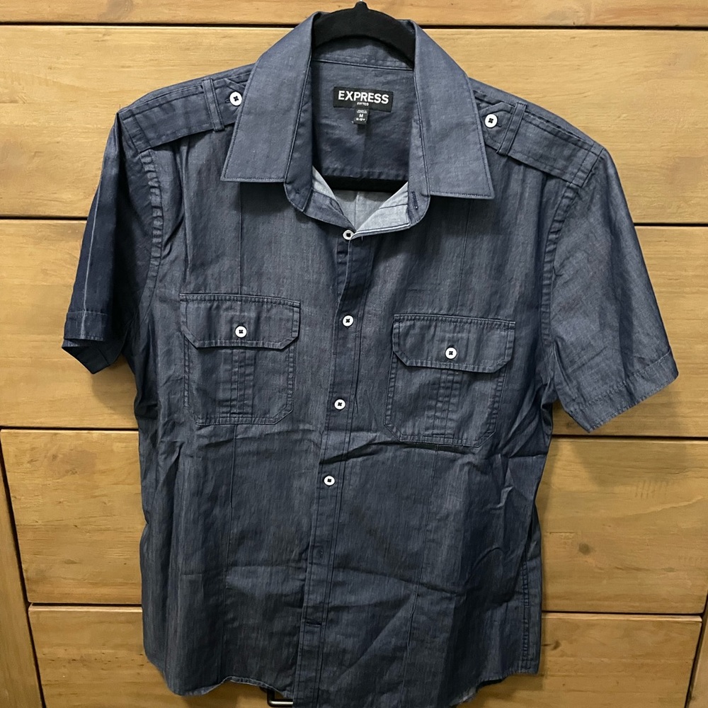 Express Denim Colored Shirt